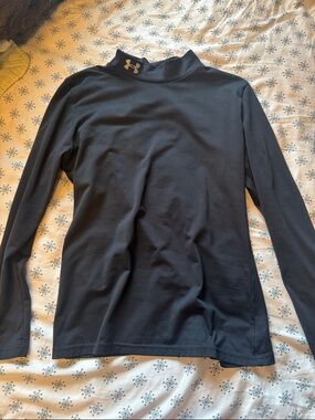 Under Armour Black Mock Neck Compression Long Sleeve